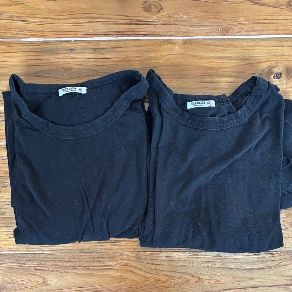 Two Buck Mason Black Short Sleeve Tees